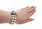 Armband aus weißer Perle, Rubin, buntem Stein, 9 Karat Roségold und Silber 2