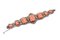 Coral, Diamond, Ruby, Colored Stone, 9 Karat Rose Gold and Silver Bracelet 2