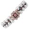 Grey Pearl, Ruby, Colored Stone, 9 Karat Rose Gold and Silver Bracelet, Image 1