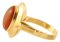 Oval Red Coral & 18 Karat Yellow Gold Cluster Ring 2