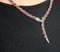 Antique Handcrafted Snake Necklace with Rubies, Diamonds, 9 Karat Yellow Gold and Silver 9