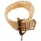 Bracelet Artisanal Antique avec Diamants, Rubis, Perles Roses et Or Rose 1