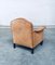 Fauteuil Club en Cuir Cognac, 1940s 13