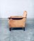 Fauteuil Club en Cuir Cognac, 1940s 11