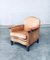 Fauteuil Club en Cuir Cognac, 1940s 10