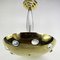 Art Deco Ceiling Lamp in Glass and Brass 1