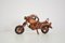 Motocicleta tipo Harley Davidson de madera hecha a mano, años 50, Imagen 2