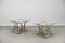 Vintage Italian Glass Coffee Tables with Gold-Colored Bases, 1960s, Set of 2 6