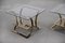 Vintage Italian Glass Coffee Tables with Gold-Colored Bases, 1960s, Set of 2 4