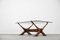 Mesa de centro Condor escandinava Mid-Century de nogal de Fredrik Schriever-Abeln para Örebro Glass, años 60, Imagen 3