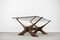 Mesa de centro Condor escandinava Mid-Century de nogal de Fredrik Schriever-Abeln para Örebro Glass, años 60, Imagen 4