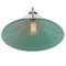 French Pendant Light with Green Opaline Glass Shade, Image 2
