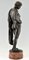 Orfeo, escultura antigua de bronce de un desnudo masculino con lira y capa, profesor George Mattes, 1900, Imagen 6