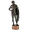 Orpheus, Antique Bronze Sculpture of a Male Nude with Lyre and Cape, Prof. George Mattes, 1900, Image 1