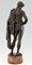 Orfeo, escultura antigua de bronce de un desnudo masculino con lira y capa, profesor George Mattes, 1900, Imagen 7