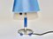 Art Deco Chrome Table Lamp in Blue, Germany, 1930s 9