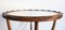 Mid-Century Walnut Low Table with Circular Transparent Glass & Checkerboard Pattern Attributed to Osvaldo Borsani 9