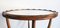 Mid-Century Walnut Low Table with Circular Transparent Glass & Checkerboard Pattern Attributed to Osvaldo Borsani, Image 9