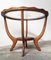 Mid-Century Walnut Low Table with Circular Transparent Glass & Checkerboard Pattern Attributed to Osvaldo Borsani, Image 3