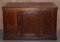 Edwardianischer Schreibtisch aus Kiefernholz mit Rückenlehne aus Buche & ochsenblutrotem Leder 13