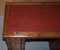 Edwardianischer Schreibtisch aus Kiefernholz mit Rückenlehne aus Buche & ochsenblutrotem Leder 5
