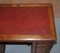 Edwardianischer Schreibtisch aus Kiefernholz mit Rückenlehne aus Buche & ochsenblutrotem Leder 6