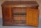 Edwardianischer Schreibtisch aus Kiefernholz mit Rückenlehne aus Buche & ochsenblutrotem Leder 14