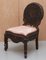 Burmese Hand-Carved Hardwood Chair with Floral Details 2