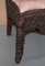 Burmese Hand-Carved Hardwood Chair with Floral Details 10