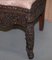 Burmese Hand-Carved Hardwood Chair with Floral Details 11