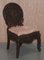 Burmese Hand-Carved Hardwood Chair with Floral Details 3