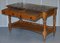 Victorian Marble Topped Satinwood Console or Writing Desk, 1880s, Image 15