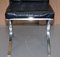 Chrome & Black Faux Crocodile Leather Dining Chairs, Set of 8 7
