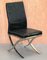 Chrome & Black Faux Crocodile Leather Dining Chairs, Set of 8 2