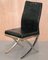 Chrome & Black Faux Crocodile Leather Dining Chairs, Set of 8, Image 19