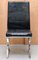 Chrome & Black Faux Crocodile Leather Dining Chairs, Set of 8 3
