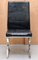 Chrome & Black Faux Crocodile Leather Dining Chairs, Set of 8, Image 3