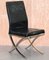 Chrome & Black Faux Crocodile Leather Dining Chairs, Set of 8 13