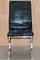 Chrome & Black Faux Crocodile Leather Dining Chairs, Set of 8, Image 14