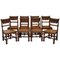 Hand Carved Walnut Gothic Revival Dining Chairs, 1840s, Set of 8 1