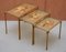 French Bronze Pressed Nesting Tables, 1920s, Set of 3 2