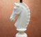 Italian Carrara Marble Chess Horse Lamps, 1950s, Set of 2 9