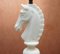 Italian Carrara Marble Chess Horse Lamps, 1950s, Set of 2, Image 9