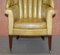 Regency Fluted Barrel-Back Leather Wing Armchair and Matching Stool, 1810s, Set of 2, Image 6