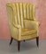 Regency Fluted Barrel-Back Leather Wing Armchair and Matching Stool, 1810s, Set of 2, Image 2