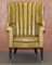 Regency Fluted Barrel-Back Leather Wing Armchair and Matching Stool, 1810s, Set of 2, Image 3