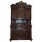 Dutch Hand-Carved Solid Oak Cupboard with Drawers, Image 1