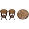 Carved Three Monkeys Side Tables from Liberty London, Set of 2, Image 1