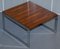 Tavolini ad incastro in legno massiccio e metallo cromato di Merrow Associates, anni '60, set di 3, Immagine 2