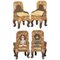 Tibetan Ceremonial Chairs with Buddhist Nyingma Carved in Backs, 1900s, Set of 2 1